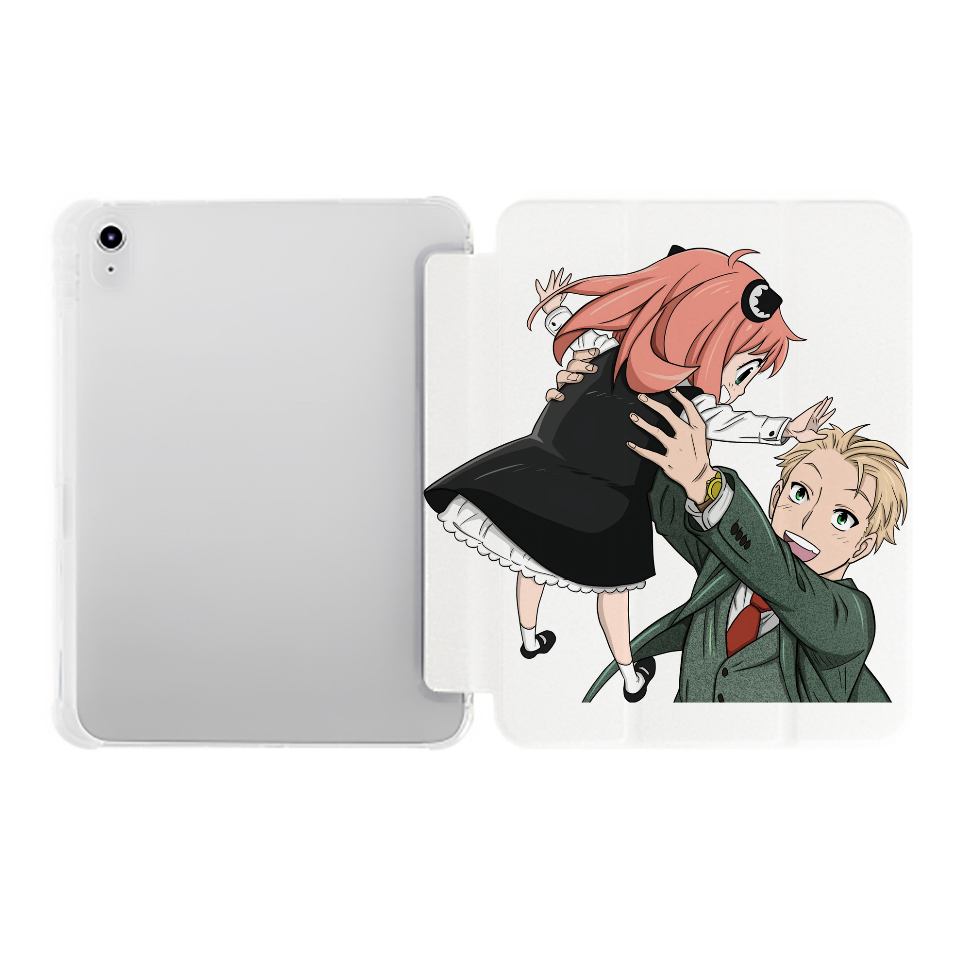 （画像用） SPY×FAMILY间谍家家酒 IPad ケース ペン収納付き 三つ折りスタンド PUレザー×シリコン 対応機種9.5/10.5/10.9インチ